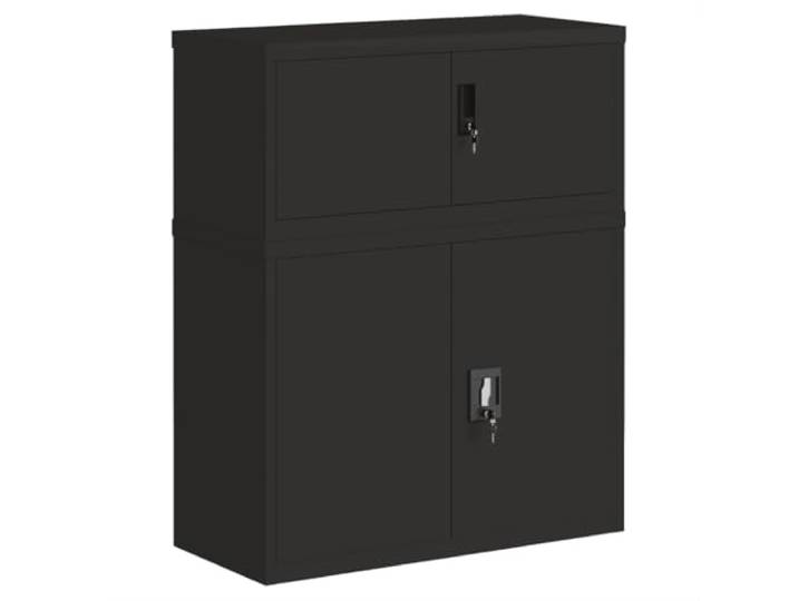 HKLGBVCR Aktenordner, Schwarz, 90 x 40 x 110 cm, Stahl, mit verstellbarem Pulverbeschichteter Stahl, rostbeständig, 1 verstellbares Regal, leicht zu reinigen, abschließbares System