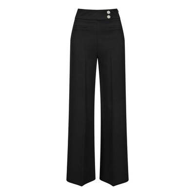 Anzughose NICOWA "Coreana Glam", Damen, Gr. 38, schwarz, festlich, regular fit, Hosen Anzughose, mit Schmuckstein