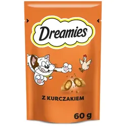 DREAMIES 60g - eine Delikatesse für eine Katze mit einem leckeren Huhn