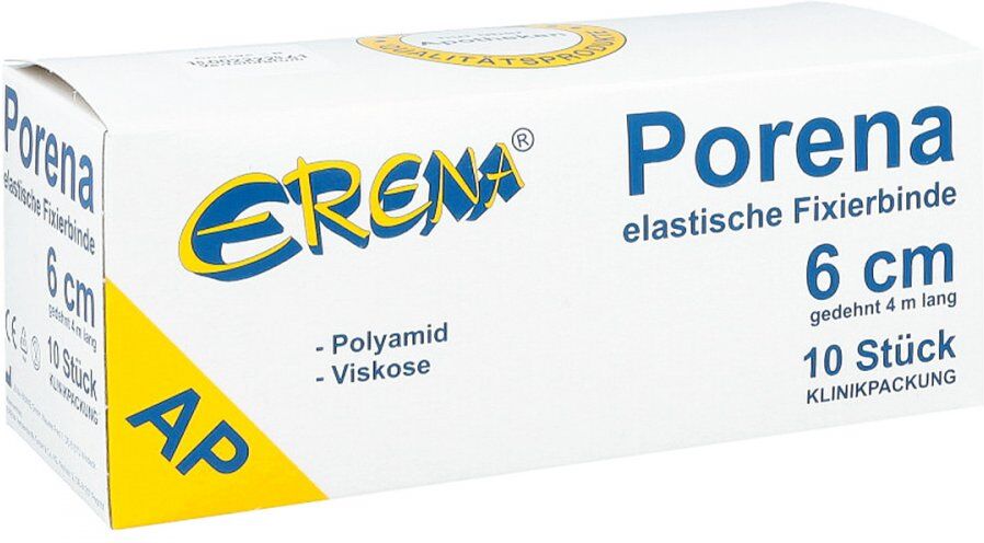 Porena elastische Mullbinde 6 cm weiss ohne Cello 10stk