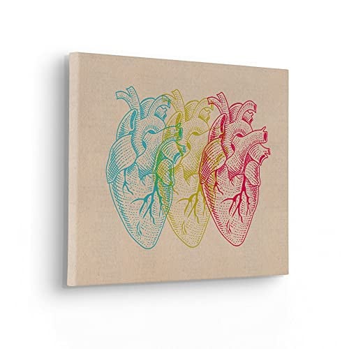 Komar Keilrahmenbild Heart Variants - Multicolour - B: 30 cm, H: 40 cm