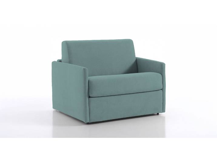 MONTPELLIER - Fauteuil convertible - Tweed, Bleu ciel
