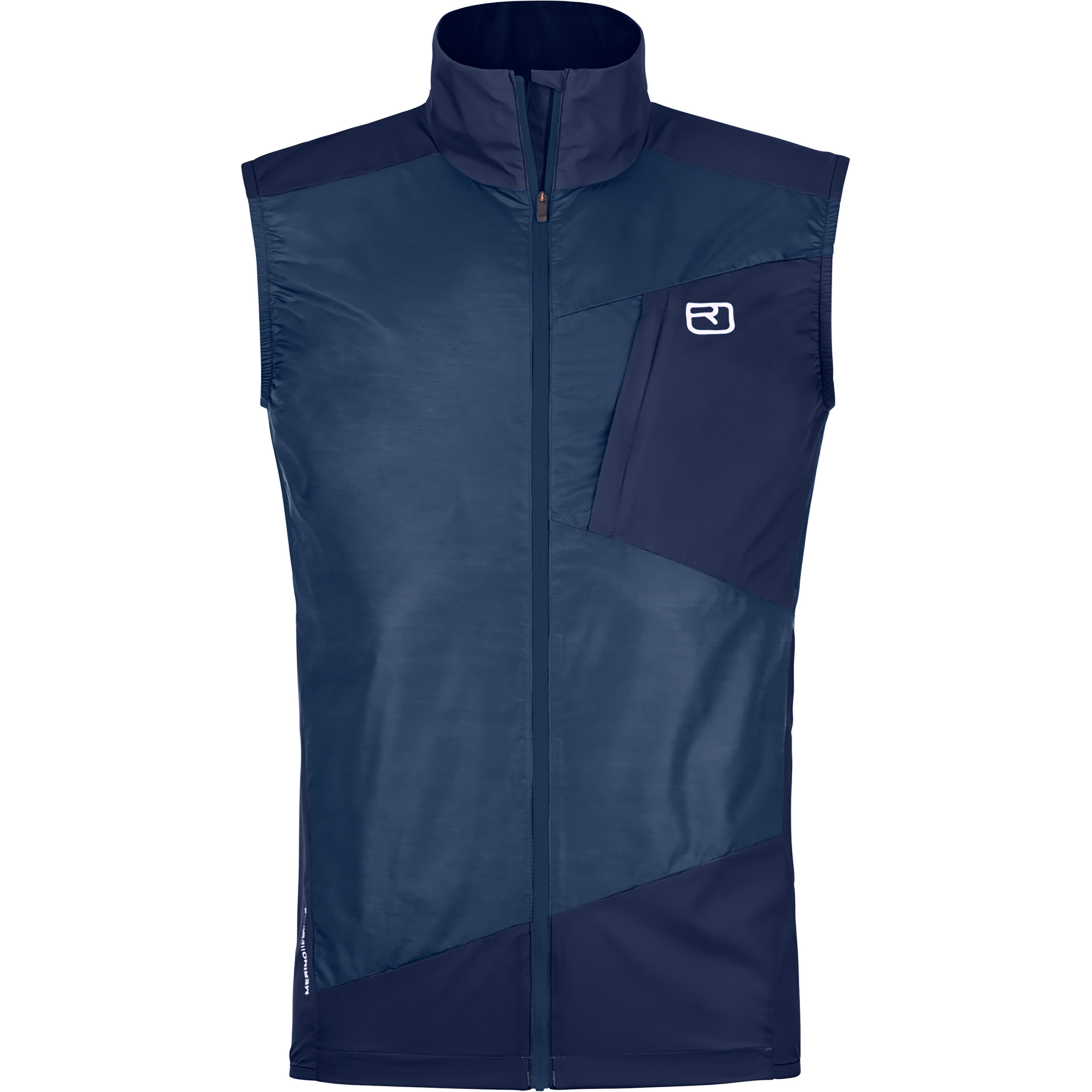 Ortovox Trace Windbreaker Weste Herren Windwesten blau Größe S Bergsteigen Klein verpackbar Merinowolle