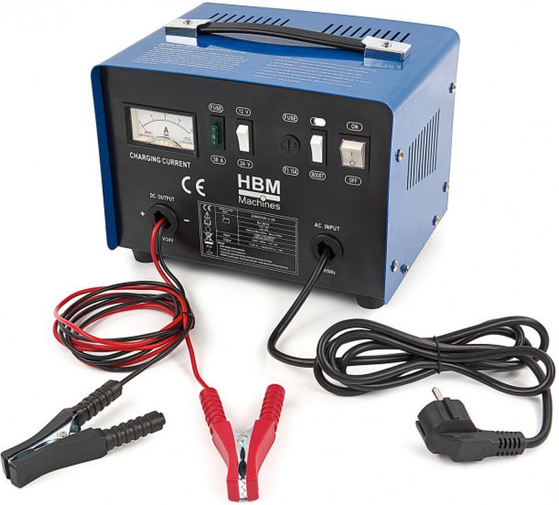 HBM Chargeur de batterie professionnel, 12, 24 volts 92 – 210 Ah