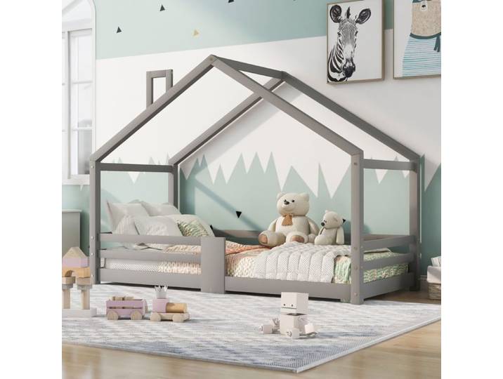 Lit cabane enfant WF197915 90x200 gris