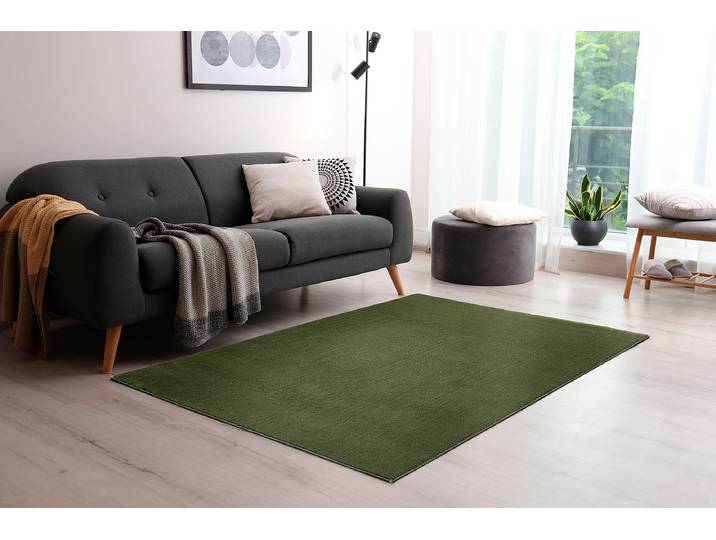 Tapis à poils courts Lauria Vert/Vert foncé 120 x 170cm Polyester