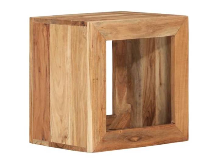 KPOUTRFG Hocker 40x30x40 cm aus Massivholz Akazie Beistelltisch Massives Akazienholz, robuste Oberplatte, Stauraum, vielseitig als Tisch oder Sitz, natürliche Farbvariation
