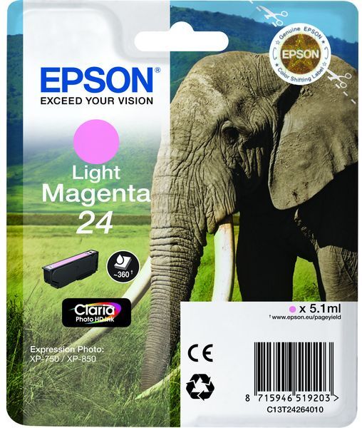 Epson 24 (C13T24264012) - Magenta clair - Cartouche d'encre Magenta clair