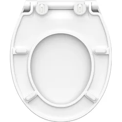 Schütte, WC Deckel, WC Sitz Duroplast WC-Sitz SLIM WHITE Absenkautomatik Schnellverschluss Quick Release 82700 Weiss