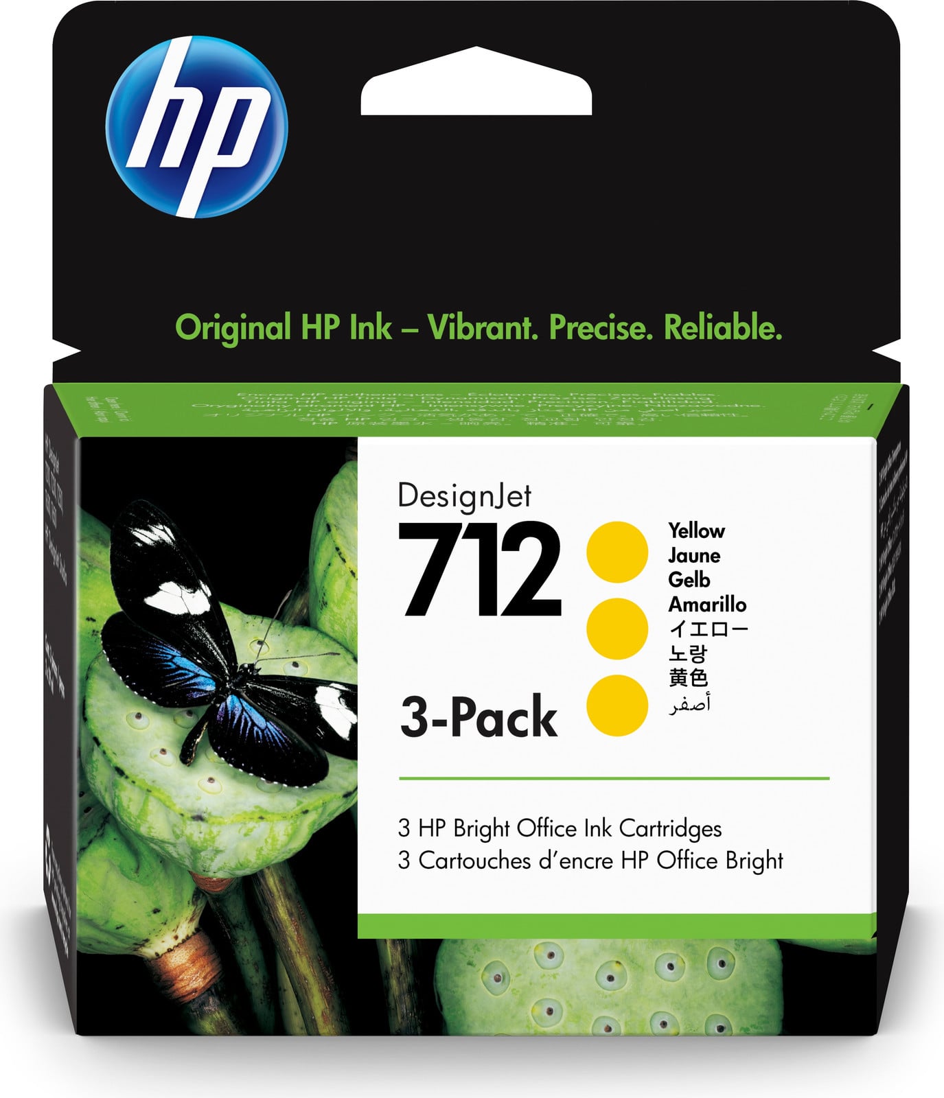 HP 712 DNJ Geel Inktcartridge 3ED79A