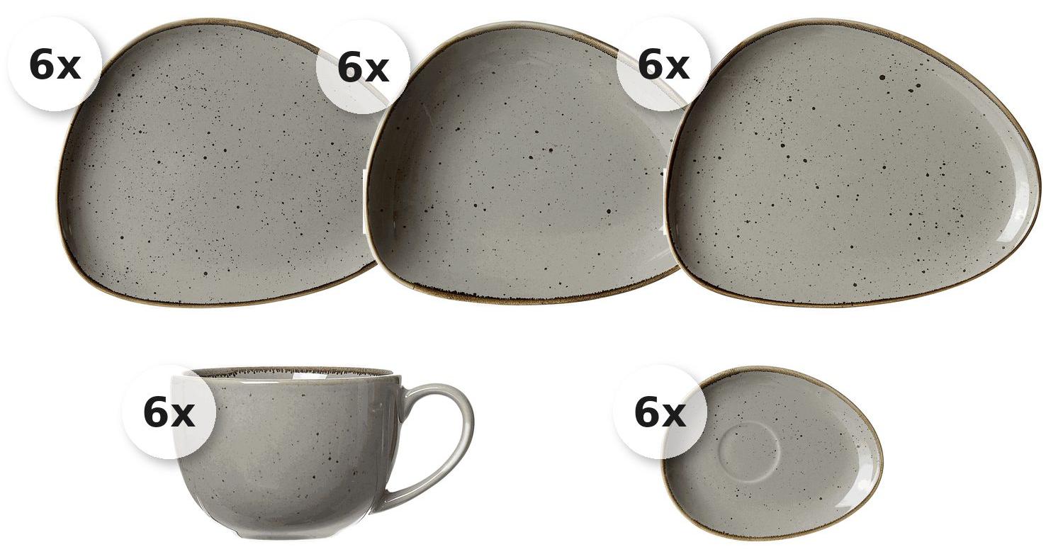 Kaffee- und Tafelservice 30 tlg. Taste taupe