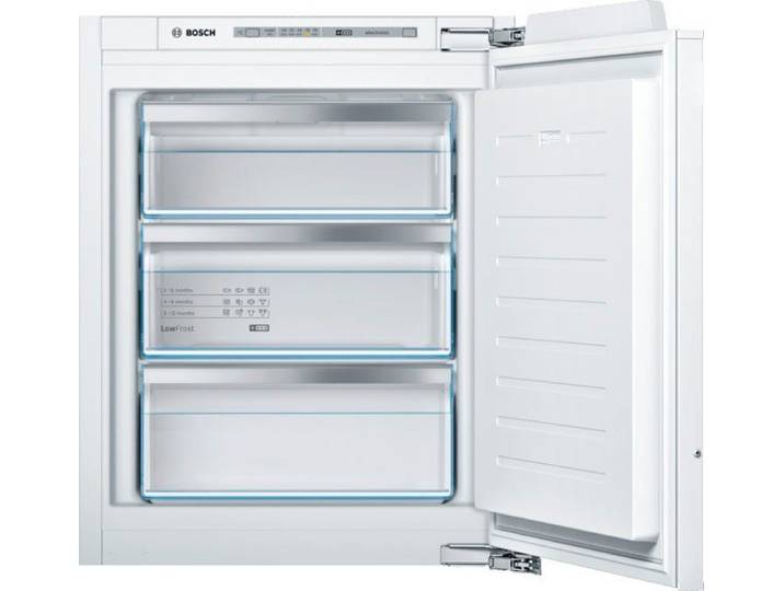 BOSCH Einbaugefrierschrank 6 GIV11AFE0, 71,2 cm hoch, 55,8 cm breit, Low Frost: geringere Eisbildung & schnelleres Abtauen