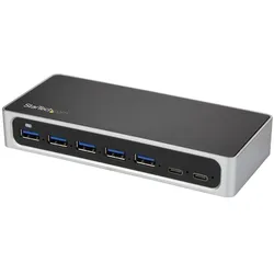 StarTech HUB USB 2x USB-C + 5x USB-A 3.0 (HB30C5A2CSC) (USB-C, 7 Ports), Dockingstation + USB Hub, Schwarz, Silber