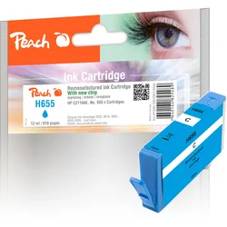 Peach Tintenpatrone cyan kompatibel zu HP No. 655 c, CZ110AE
