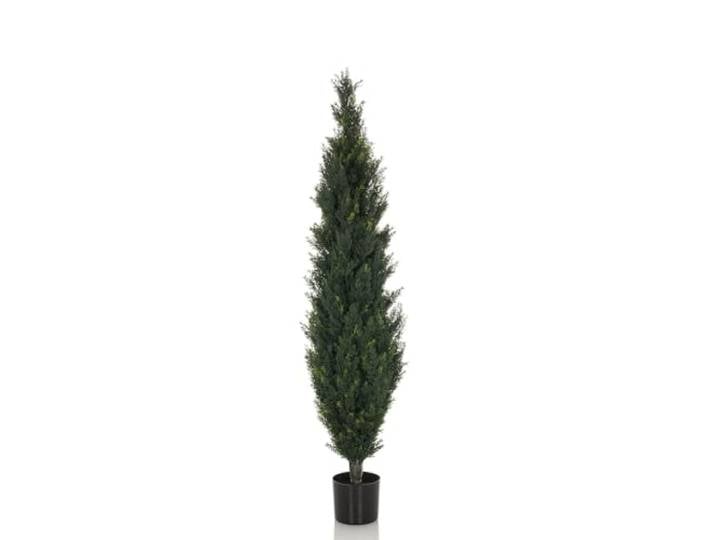 hjh OFFICE Kunstpflanze Zeder CEDRUS Deko Pflanze künstlich 152 cm, pflegeleichter Kunstbaum, Indoor und Outdoor, Grün 871056