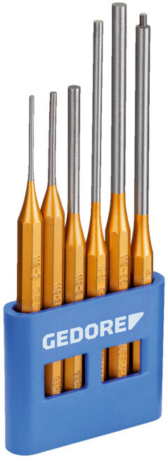 Jeu de poinçons Gedore, forme longue, 6 pièces dans un support en PVC (116 L) (8839990)