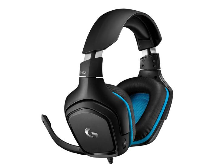 Logitech G G432 7.1 Surround Sound Wired Gaming Headset, Casque, Arceau, Jouer, Noir, Bleu, Binaural, Rotatif 981-000770