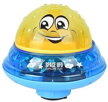 Uplifted Goods Electric Inductive Water Spray And Light Sphere yellow With Base