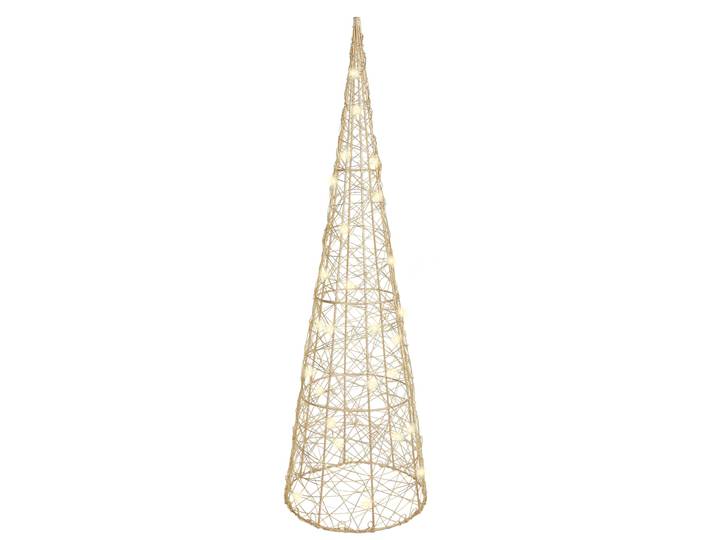 LED-Dekofigur I.GE.A. LED-Pyramide , gold, B:18cm H:60cm, Draht, Dekofiguren, LED-Dekofigur, Dekofigur Weihnachtspyramide Weihnachtsdeko Weihnachtsbaum Christbaum