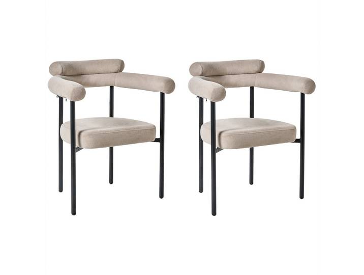 ESSZIMMERSTUHL 2er-Set Stoff Beige Lyney