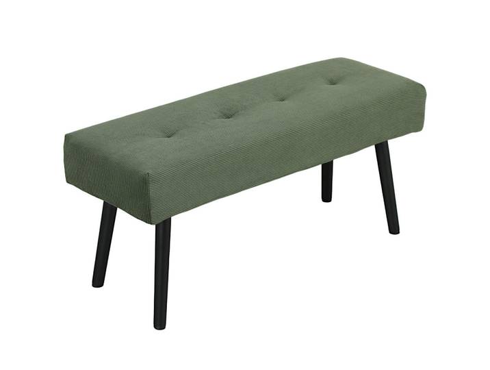 Jamb Sitzbank Hans-Bernd Grün Cord (100% Polyester) 100/36/45 cm, Metall, Textil, 100x36x45 cm, Esszimmer, Bank, Sitzbänke