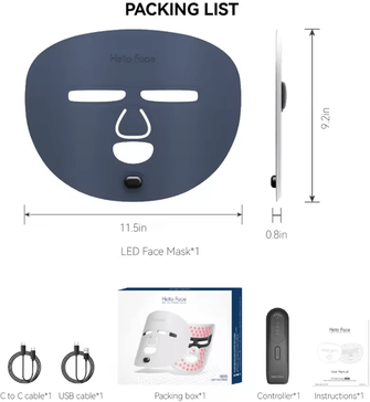 Inspire Curations Wireless Red Light Therapy Face Mask 510K Near Infrared LED Facial Mask For Home Skincare m500 Blue Led Mask