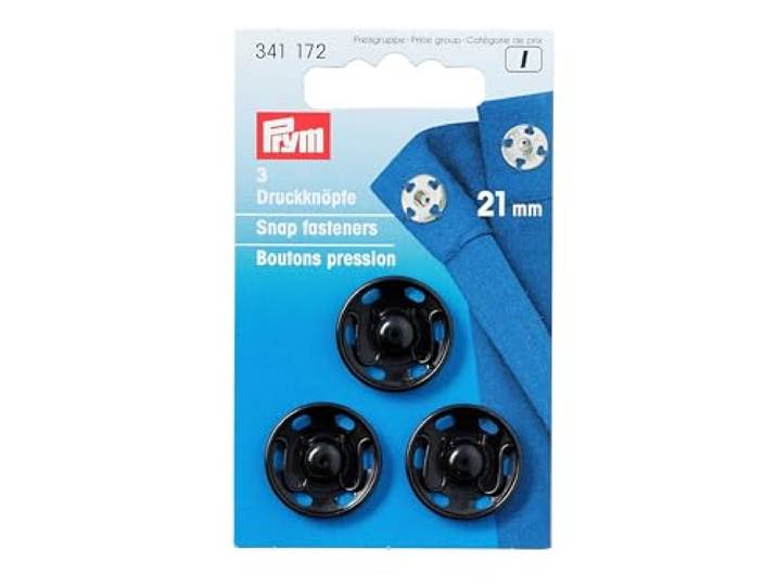 Prym Consumer aannaaidrukknopen messing zwart