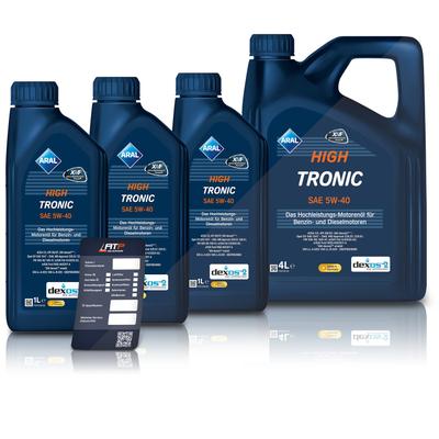 Aral 7 L HighTronic 5W-40 + Ölwechsel-Anhänger [Hersteller-Nr. 15F47B]