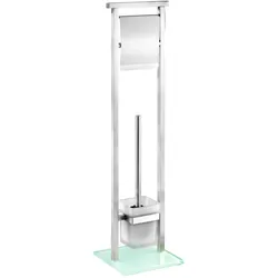 WENKO Stand WC-Garnitur Mod. Debar Edelstahl, aus rostfreiem Edelstahl