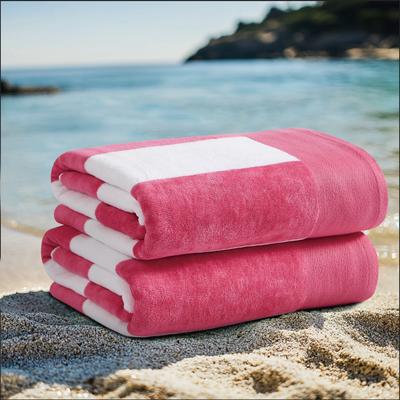 Oceanfront Resort Oversized Cabana Stripe 2 Pack Jacquard Beach Towel - 36x72