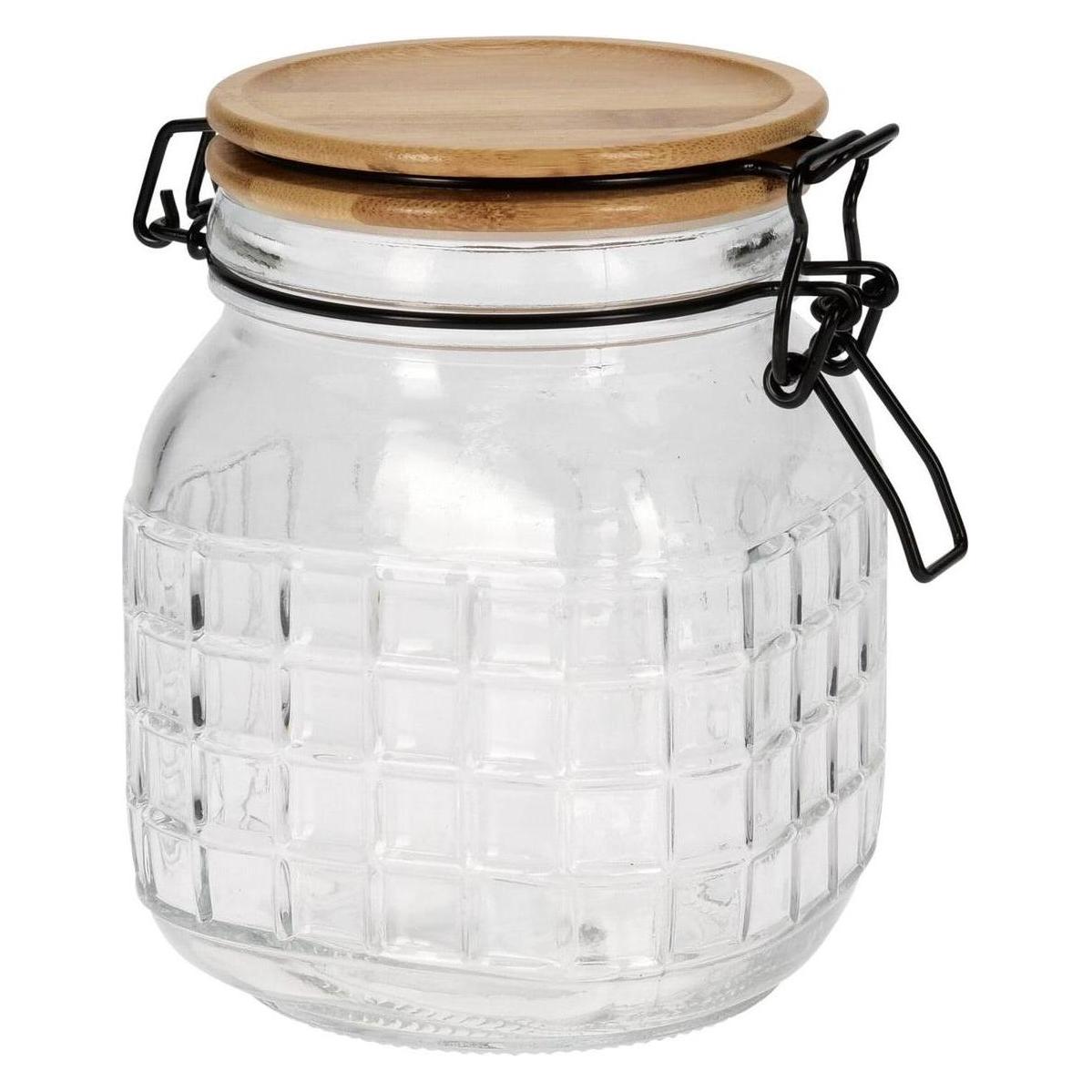 Excellent Houseware Koopman International 15-cm-Aufbewahrungsglas - mit Metalldeckel - klar (42136267)