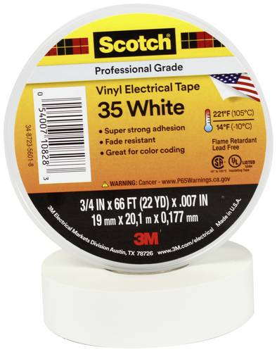 Scotch Scotch 35 SCOTCH35-19X20WH Isolierband Scotch 35 Weiß (L x B) 20 m x 19 mm 1 St.