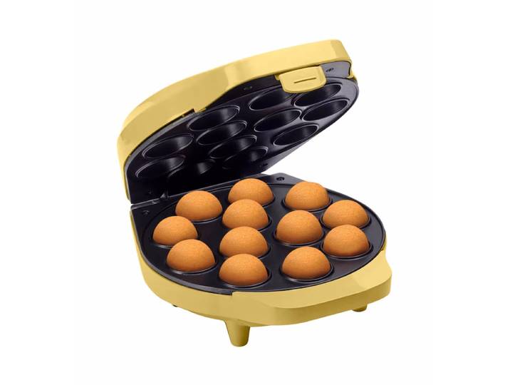 Bestron DCPM12V Cake Pop Maker – Waffeleisen/Brezeleisen – gelb