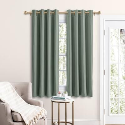 Ricardo Grand Pointe 54 inch Length Grommet Short Blackout Curtain Panel with Attachable Wand