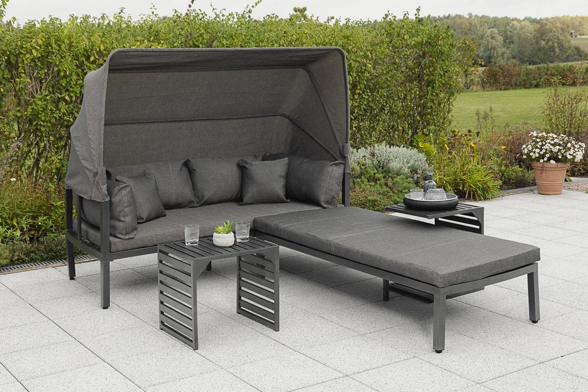 MERXXHANDELS Argos Insel1 Bank m Dach 1 Bank2 Tische Alu/Textil 16908959