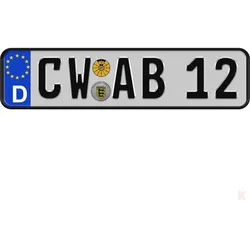 Klemos Wunsch Kennzeichen 1x4