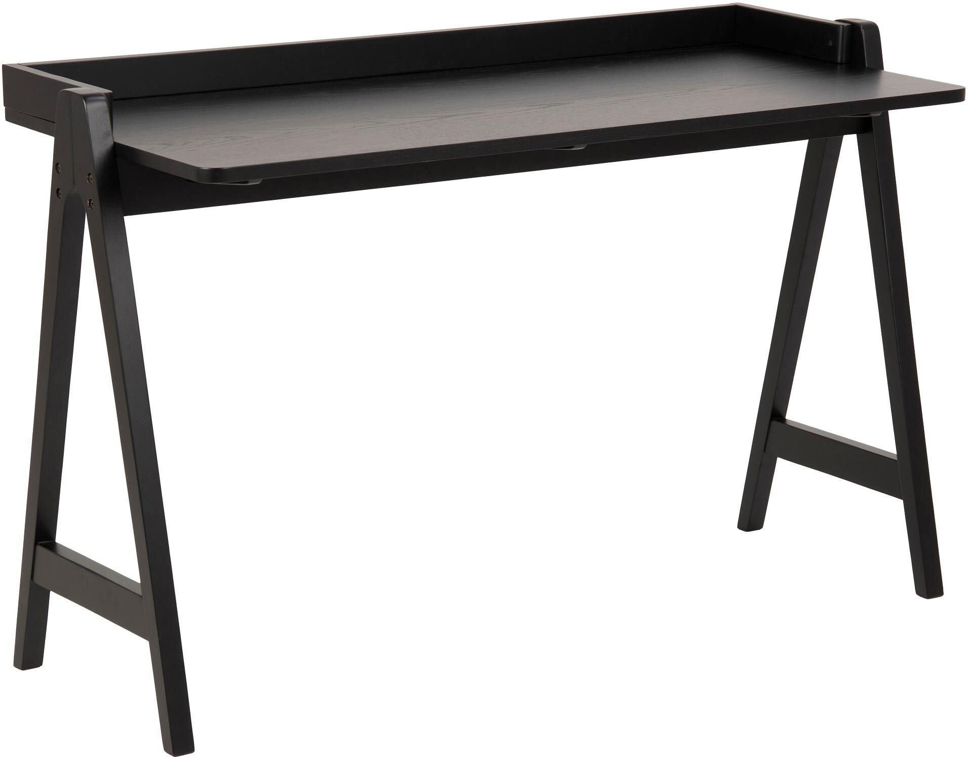 Schreibtisch AC DESIGN "Miso", schwarz, B:126cm H:80cm T:51cm, Tische, Schreibtisch schwarz B/H/T: 126cm x 80cm x 51cm