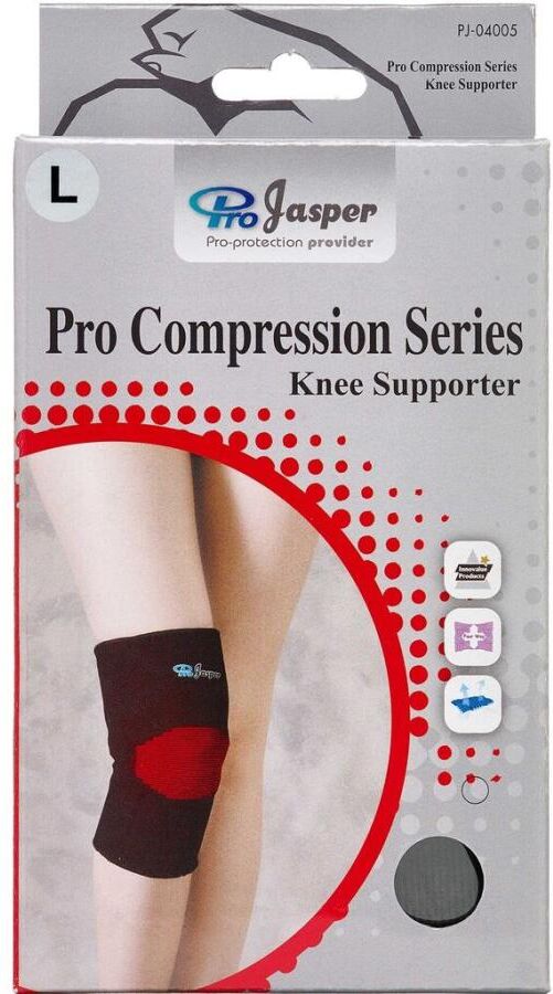 Jasper Pro Compression Knæbandage Natur Large Medicinsk udstyr 1 par