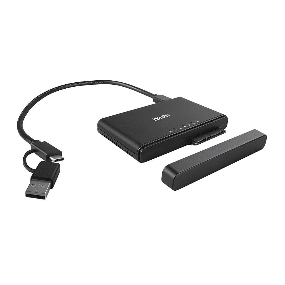 Lindy USB 3.2 Type C M.2 NVMe & SATA SSD Dockingstation en SATA Station