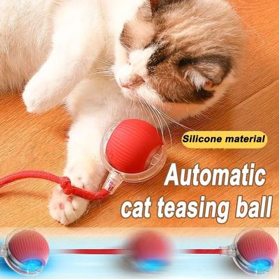 Uplift Essentials Smart Interactive Cat Ball Electric Rolling Silicone Toy With Long Tail Teaser USB Rechargeable Pet Engagement Hub Smart Interactive Cat Ball Electric Rolling Silicone Toy With Long Tail Teaser USB Rechargeable Pet Engagement Hub