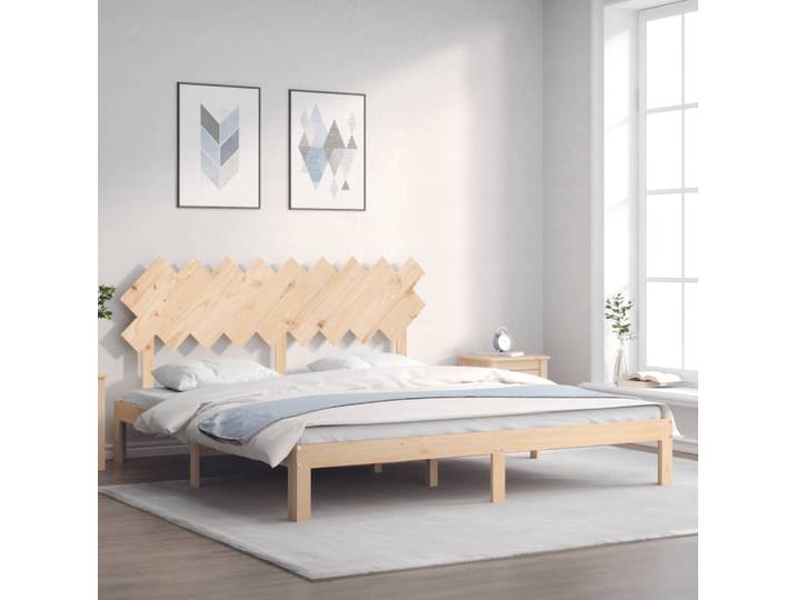 vidaXL Bettgestell ohne Matratze Super King Size Massivholz Kiefer