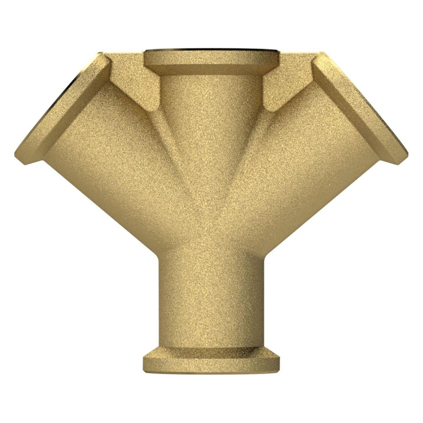 Riegler 112606-256.01 Verteiler, 3fach, G 3/8 i, 3 x G 3/8 IG, Messing blank, 1Stk (Verteiler) (4047322066341)