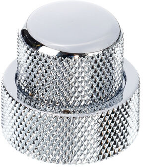 Allparts Stacked Pot Knob Set Chrome