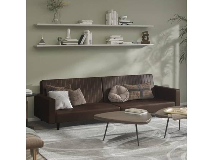 Zerodis Canapé-lit 2 places marron similicuir AB375952 JG077