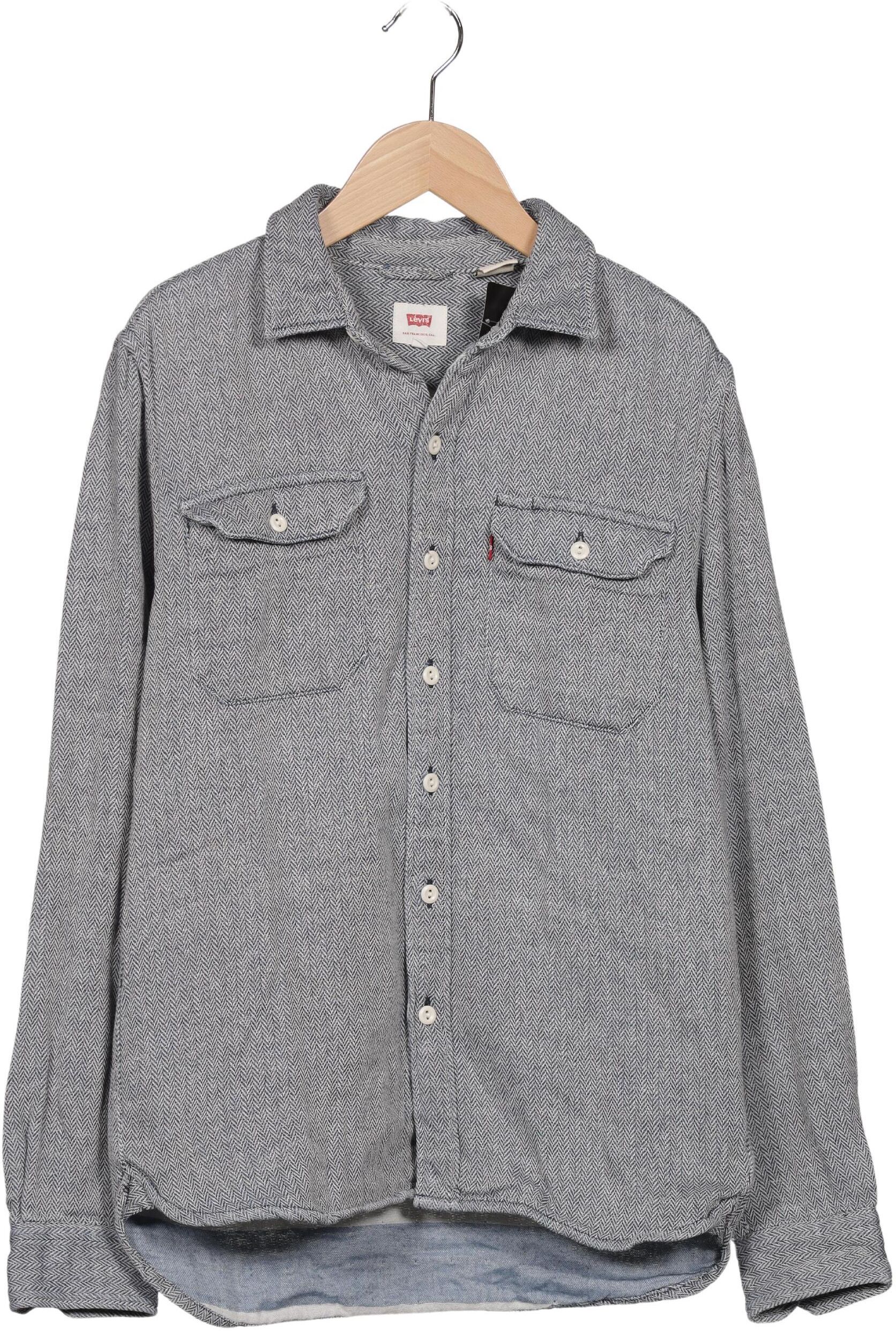 Levis Herren Hemd, Grau, Gr. S, Baumwolle - Second Hand