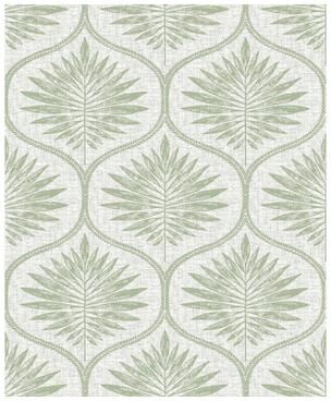 NuWallpaper Green Primitive Leaves Peel & Stick Wallpaper - 216in x 20.5in x 0.025in