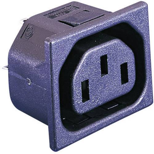 Bulgin PX0695/10/63 Kaltgeräte-Steckverbinder PX Buchse, Einbau vertikal Gesamtpolzahl: 2 + PE 10A Schwarz