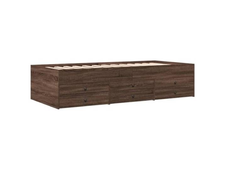 KTHLBRH Schlafsofa mit Schubladen, Eichenholz, 90 x 200 cm Mehrschichtiges Holz, 6 Schubladen mit Rollen, inklusive Lattenrost, für Wohnzimmer und Schlafzimmer