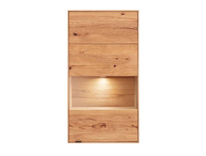 Hängevitrine mit Beleuchtung 61x111cm 'Montana' Kernbuche geölt