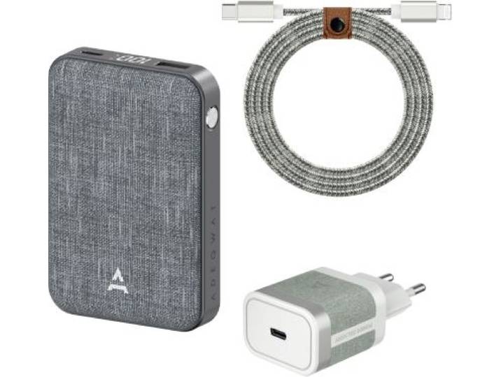 Adeqwat - Pack Powerbank+Chargeur 30w+Usb-C-Lightning